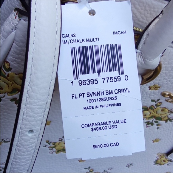 NWT Coach Floral Savannah Small Cossbody Carryall $498 - NO CALLOUTS - Picture 16 of 16